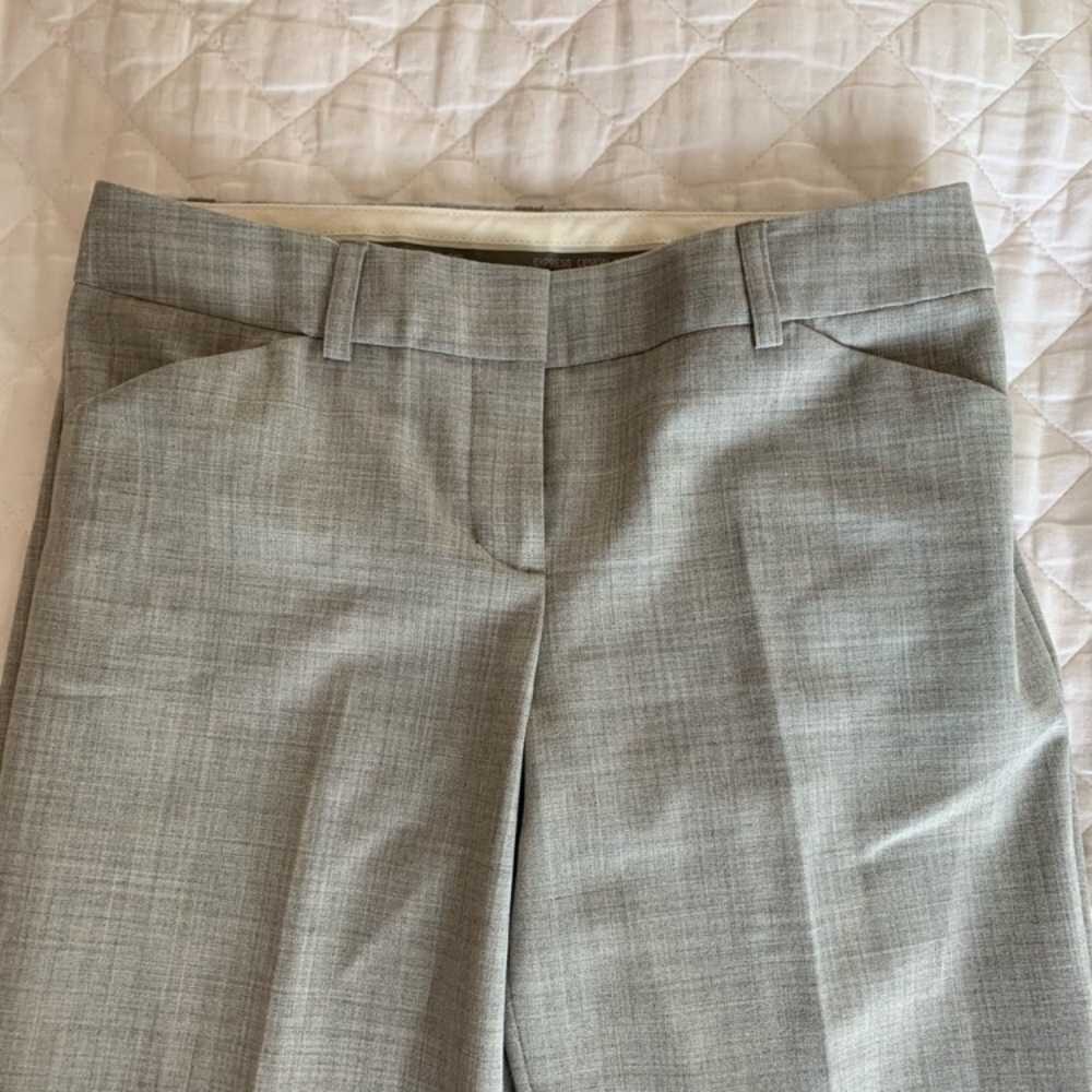 Express Grey Editor Pants Size 0 - image 2